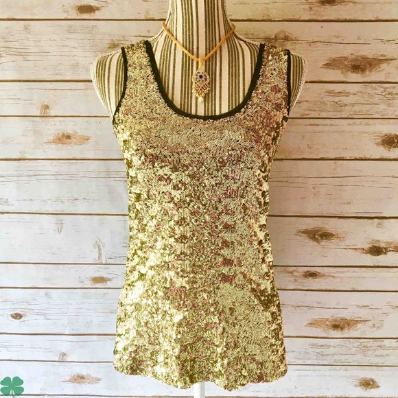 NWOT Calvin Klein Sequined Tank Top Size XS - Picture 8 of 10